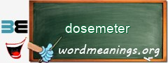 WordMeaning blackboard for dosemeter